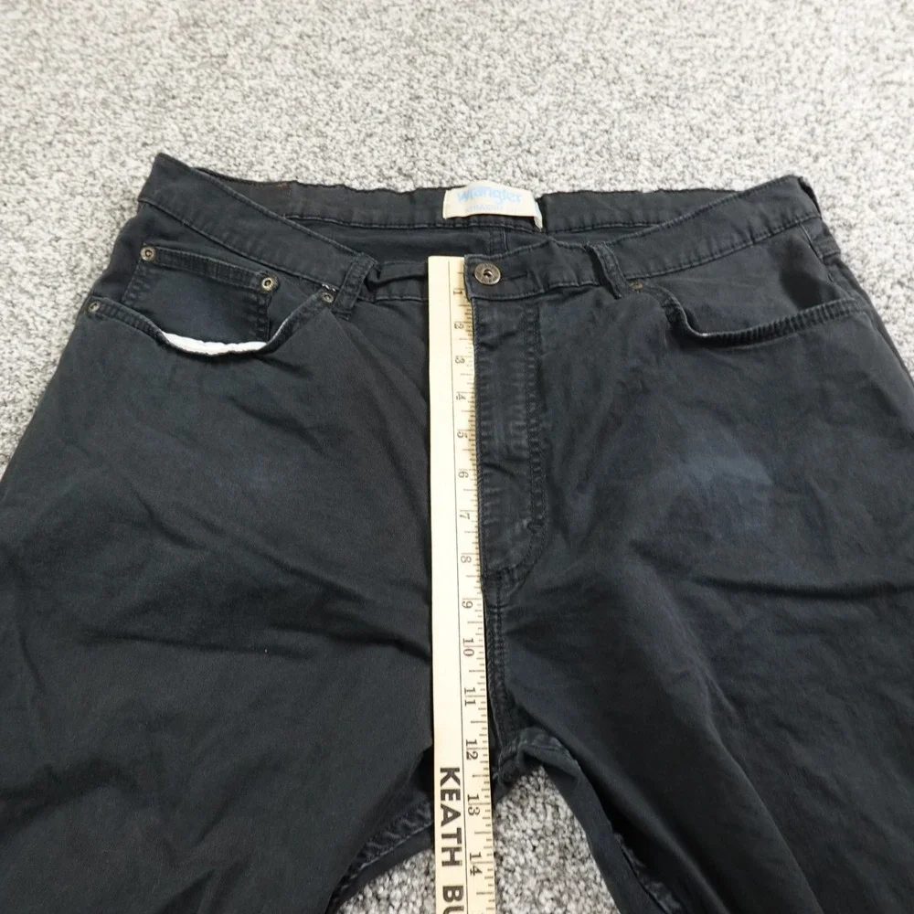 Wrangler Jeans Mens 38X32 Dark Black Denim Pants Straight Cowboy Western‎ Grunge